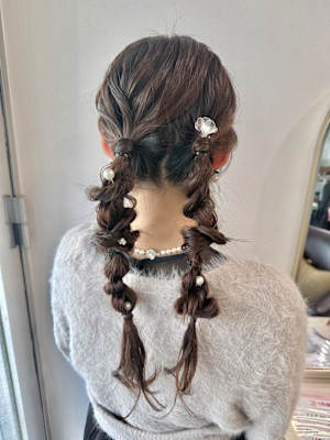 編みおろし/ツインアレンジ