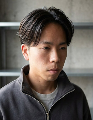 メンズセンターパート×ニュアンスパーマ♯95京都駅