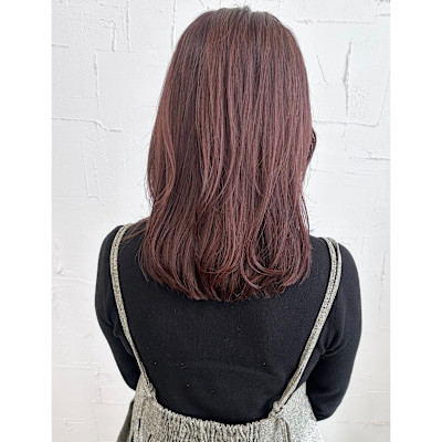 30代/40代/50代/ロングレイヤー/ピンクベージュ