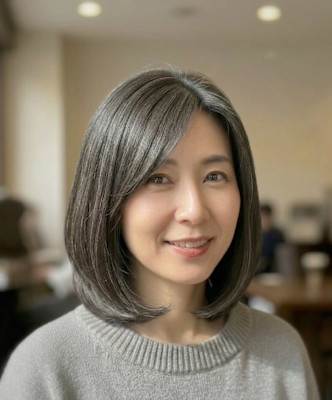 グレージュ☆透明感白髪染め