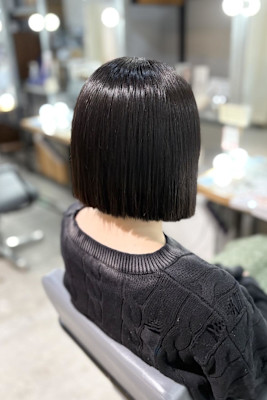 タッセルボブ/縮毛矯正