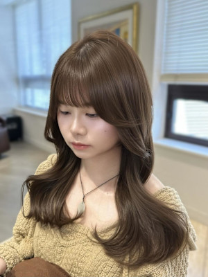 【AYAKI】オリーブベージュ レイヤーカット 銀座