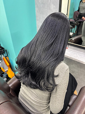 ブリーチカラー×ブルーグレー