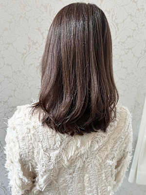 30代/40代/50代/セミロング/ピンクベージュ