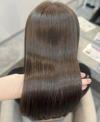 ハッシュカット/顔周りカット/ダークブラウン/シャギーカット