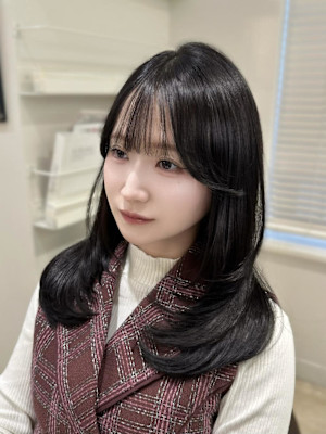 【AYAKI】レイヤー ナチュラルストレート ワンカール 