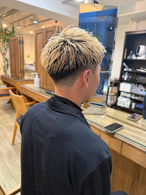 メンズハイトーン×ジェットショート