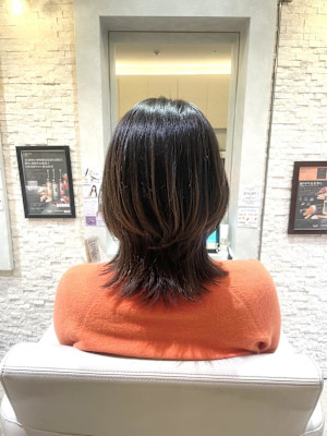 軽さと透け感のウルフスタイル