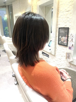 軽さと透け感のウルフスタイル