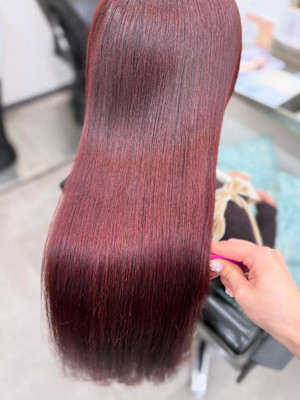 cherry red/暖色/髪質改善