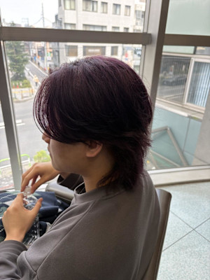 メンズデザインカラーパープルブラック