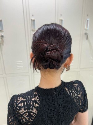 大人上品なシニヨンアレンジ