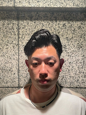 銀座フェード×パーマ