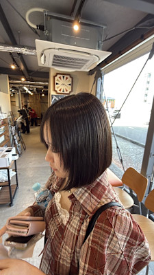 ボブスタイル×ツヤツヤストレート
