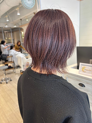 くびれボブルフ夏スタイルイルミナピンクブラウン