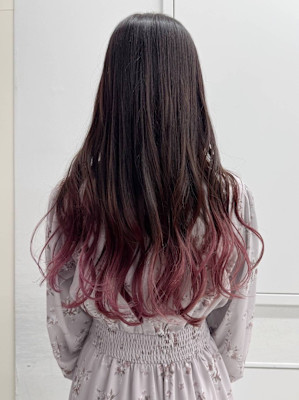 グラデーション　チェリーピンク