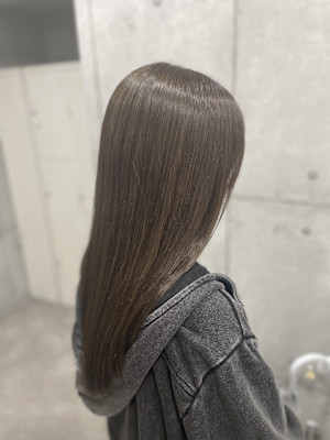 透明感カラー☆青味系オリーブ