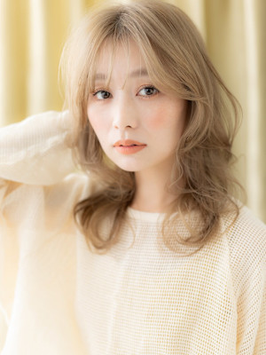 大人かわいいコテ巻き風パーマクラゲウルフカット20代30代