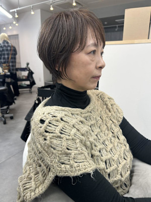 白髪ぼかしとショートボブの相性◎