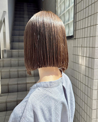 ボブ×ミニボブ×大人ボブ×赤み消しカラー×横浜×石川町