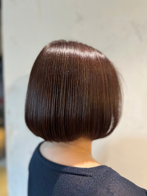 丸みで魅せる上品ミニボブ✨