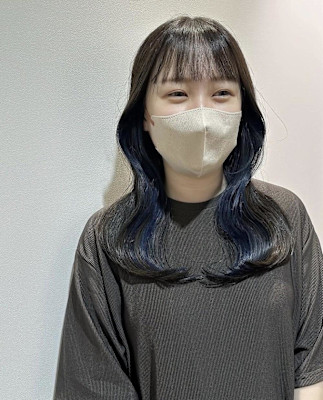 【sourire西大分】イヤリングカラーブルー