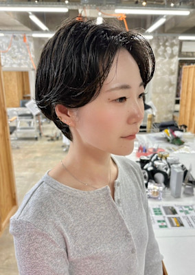 大人ショート/ナチュラルパーマ