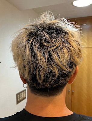 S'グラデ(グラレイヤー×ツーブロック手刈り)