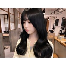 "土橋"暗髪ロング×艶感ストレートで韓国ヘア◎