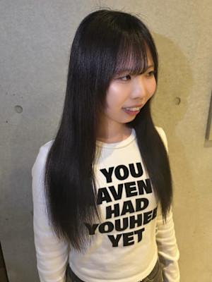 ハッシュカット/顔周りカット/ダークブラウン/シャギーカット