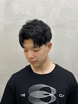 ツーブロアップバングショート