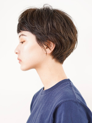 前下がりショート・ボブ/絶壁解消/前髪あり/40代/30代