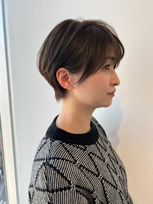 ◇大人可愛い40代50代60代ショートボブショート白髪ぼかし