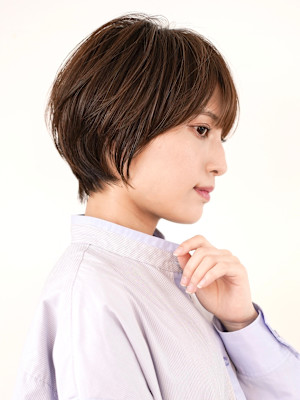 前下がりショート・ボブ/絶壁解消/前髪あり/40代/30代