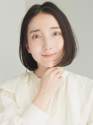 ショート・ボブ/丸顔/前髪あり/絶壁解消/30代/40代