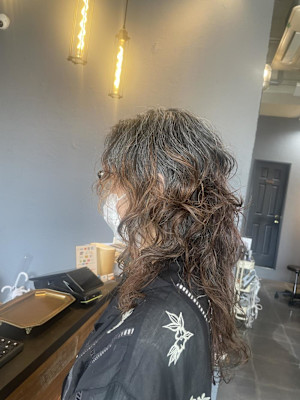 ロングウルフパーマ