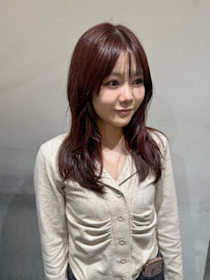 透明感ブリーチ無しダブルカラー