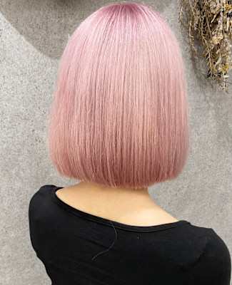 ブリーチ2回/ピンクベージュボブ/枚方市駅