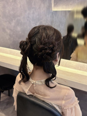 ハッシュカット/顔周りカット/ダークブラウン/シャギーカット