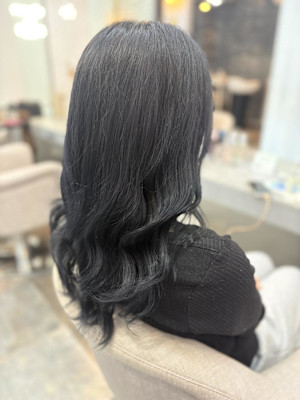 ハッシュカット/顔周りカット/ダークブラウン/シャギーカット