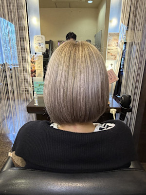 白髪ぼかしミルクティーグレージュ