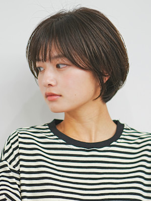 前下がりショート・ボブ/絶壁解消/前髪あり/40代/30代