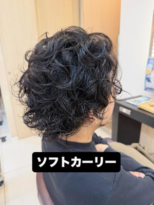 メンズツーブロックパーマカーリーヘア
