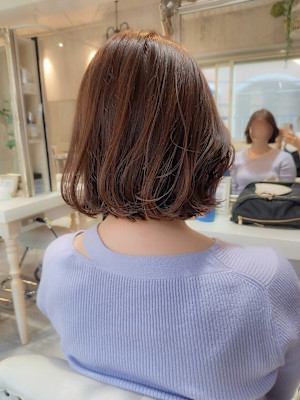 ピンクベージュボブ