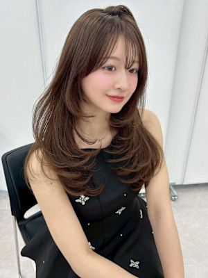 上品モテ 韓国風くびれミディ×シアーベージュ