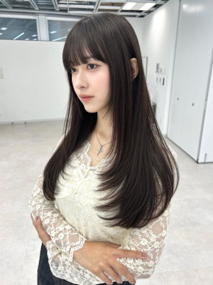 上品ツヤ髪 韓国風×グレージュ　レイヤー
