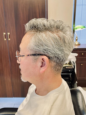 【70代 男性】シニア七三パーマ