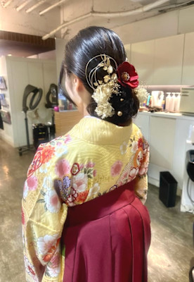 卒業式　袴　和装シニオンアップ