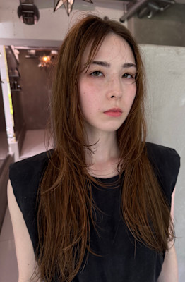 ロングレイヤー　ニュアンスウェーブ　ストレート　ワンカール