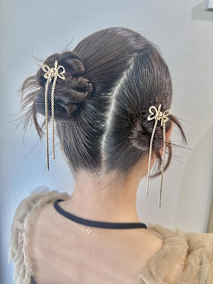 ツインカチモリヘアアレンジ